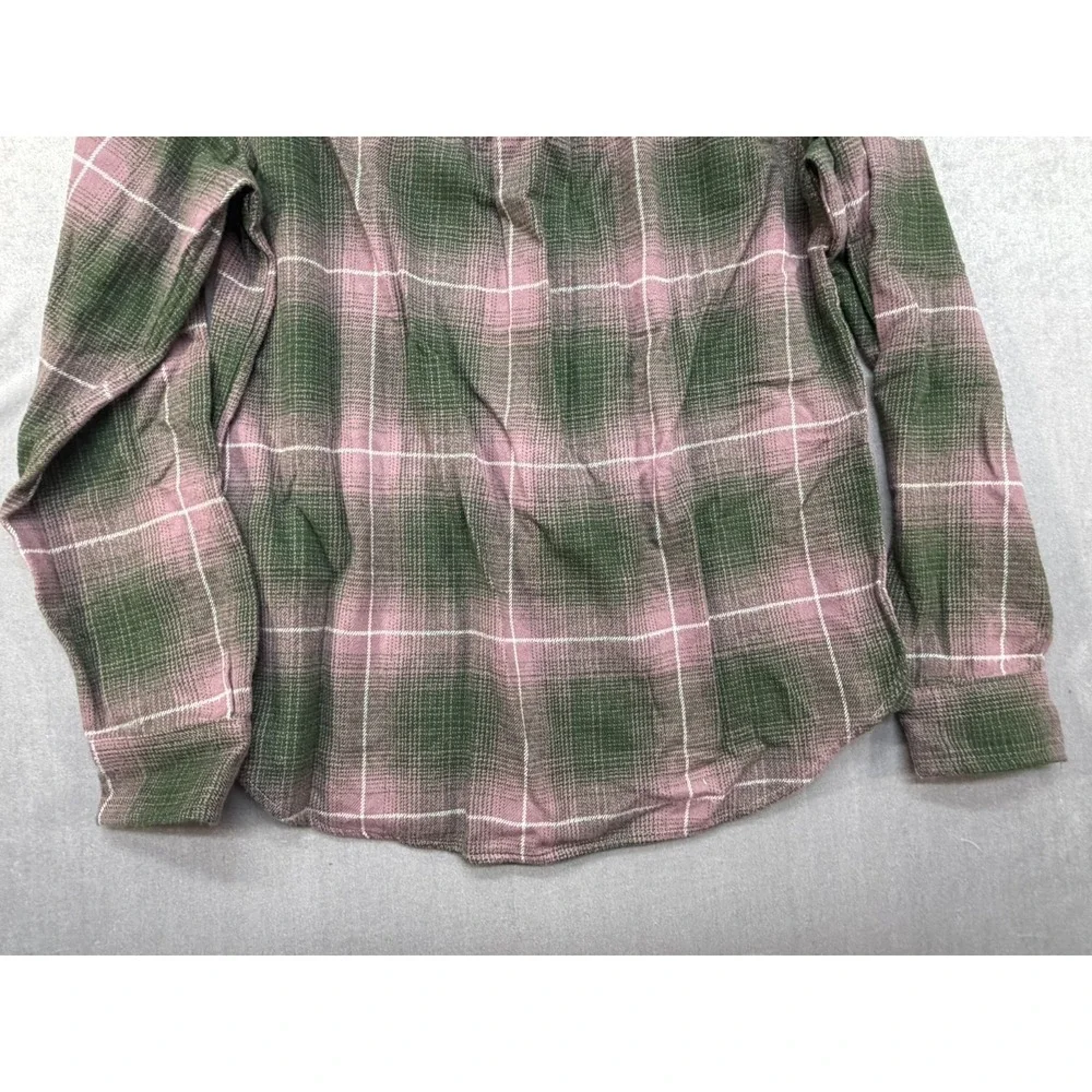 New The North Face Men Arroyo Long sleeve Flannel Shirt Green Purple Size Small